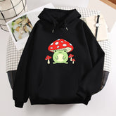 Cute Booyo Mushroom Frog Hoodie for Teen Girls